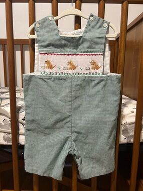 Smocked Puppy Romper
